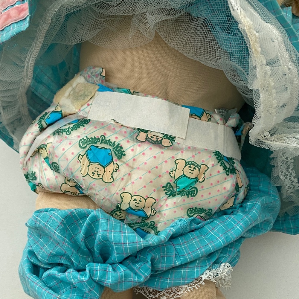Cabbage Patch Doll curly Blonde hair and blue eyes Vintage 1985 - Picture 7 of 10